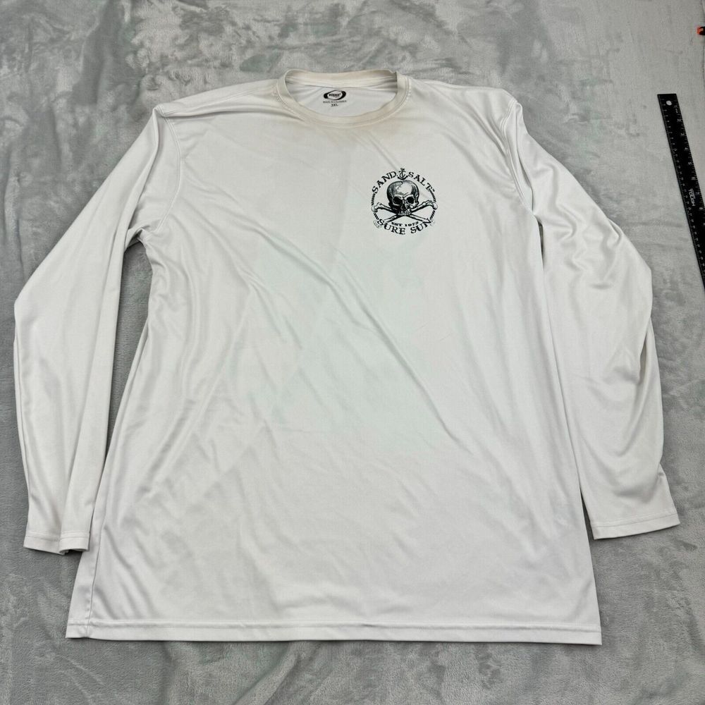 Vapor Shirt Men 3XL White Athleisure Sand Salt Sure Sun Workout Gym Beach Pirate - Picture 4 of 11